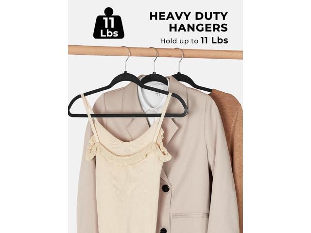SMARTOR Plastic Hangers 50 Pack, Heavy Duty Plastic Hangers for Clothes - Non-Velvet Slim Hangers with 360° Swivel Hook & Clothes Thin Hanger -...