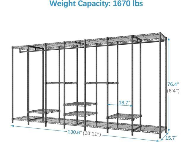 VIPEK V70 Extra Large Clothes Rack Heavy Duty Garment Rack, Freestanding Wardrobe Metal Closet for Hanging Clothes, Bedroom Organizer and Storage,...