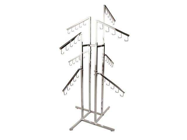 Purse Rack Only Garment Racks Deluxe Handbag Rack Heavy Duty Commercial Grade Chrome Handbag Rack, 8 Adjustable Height Slant Arms, Perfect for...