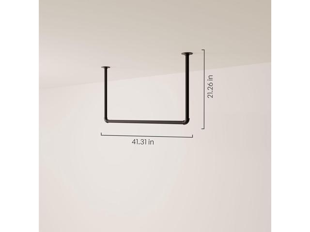 pamo clothes rail industrial loft design - HANG LOW - clothing rack for walk-in wardrobe I bedroom or bath - clothes rack made of black sturdy...