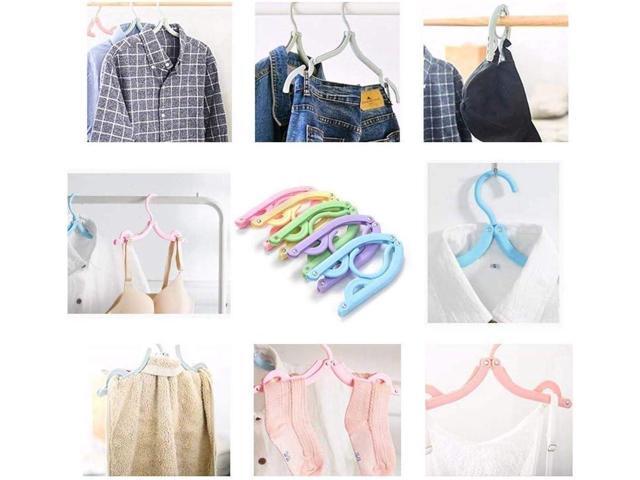 20 Pcs Travel Hangers with 12 Pcs Clips Cruise Ship Essentials Portable Folding Clothes Hangers Travel Accessories Foldable Clothes Drying Rack