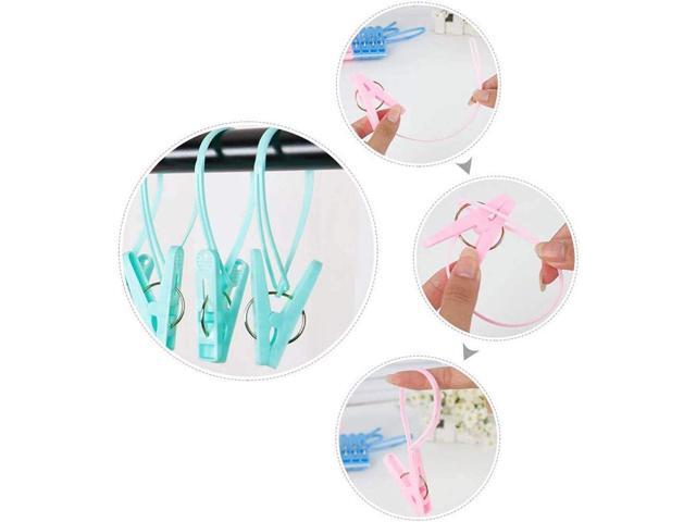 20 Pcs Travel Hangers with 12 Pcs Clips Cruise Ship Essentials Portable Folding Clothes Hangers Travel Accessories Foldable Clothes Drying Rack