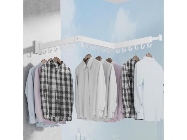 Dr. DJ Clothes Drying Rack for Laundry, Retractable Clothes Hanger Rack Wall Mounted Folding Indoor, Drying Rack, Space Saver Clothes...