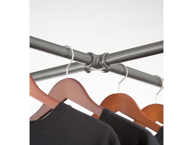Adjustable Rolling Rack Econoco Vintage Pipeline 2 Way Ballet Clothes Hanging Fixture