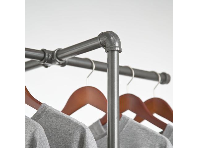 Adjustable Rolling Rack Econoco Vintage Pipeline 2 Way Ballet Clothes Hanging Fixture