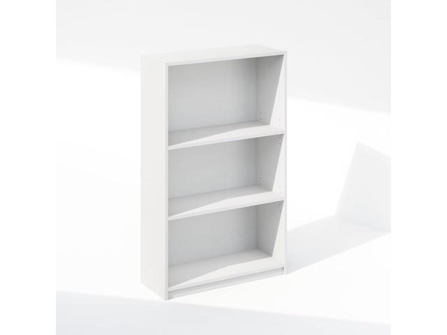 Furinno Reed 3-Tier Multipurpose Adjustable Shelf Clothing & Closet Storage Organization, White