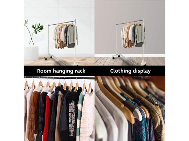 Heavy Duty 400lb Load Garment Clothing Z Rack - Rolling Garment Z Rack for Home, Retail Display, Durable Square Tubing, Commercial Grade Clothing...