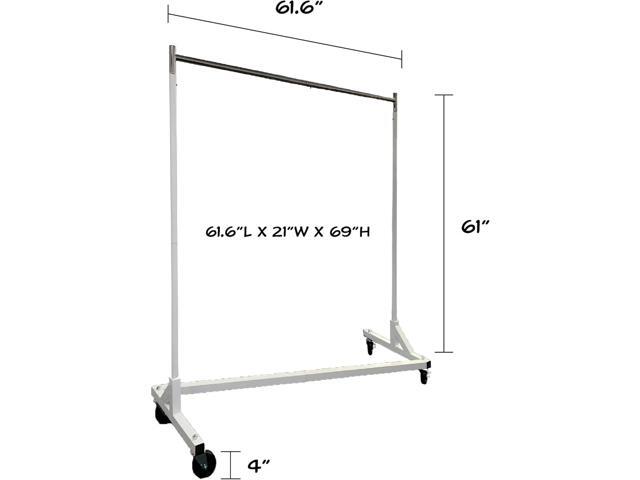 Heavy Duty 400lb Load Garment Clothing Z Rack - Rolling Garment Z Rack for Home, Retail Display, Durable Square Tubing, Commercial Grade Clothing...