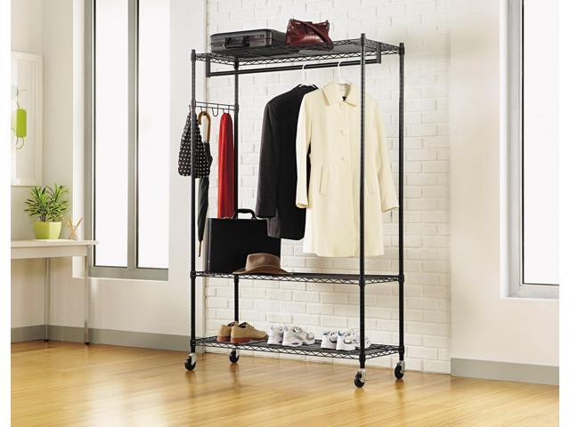 Alera Wire Shelving Garment Rack (Black)