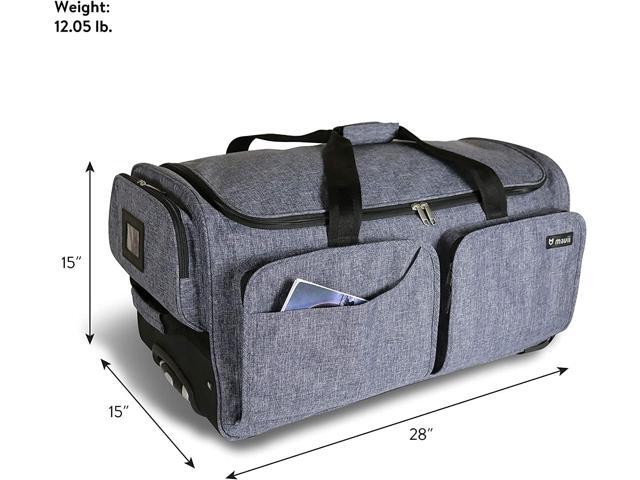 Mavii Dance Bag with Garment Rack, 28 inch Rolling Duffel With, Ideal for Competitions & Travel, Easy-assembly Lightweight Aluminum Clothes Rack,...