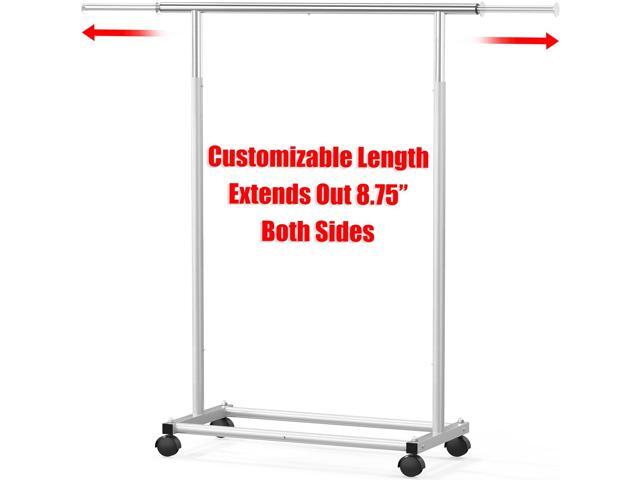 SIMPLE HOUSEWARE Standard Rod Garment Rack, Silver