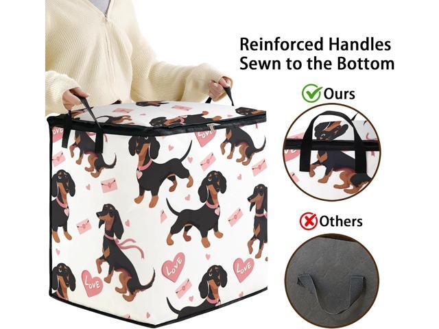 king comforter storage bag,clothes blanket bedding pillow quilt organizer for closet,fabric moving bags with portable handles and zipper 95L(2pack)