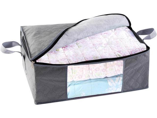 Storage Clothes Bins Closet Bags - 35L Containers Organizer Boxes Clothing Bin Organization for Organizing Blanket Pillow Sheet Sweater, Foldable...