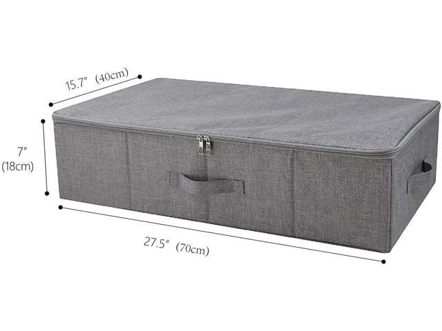 Folding Washable Dustproof Under bed Storage Bins with Lids, Underbed Storage Containers for Closet, Wardrobe Clothes, Blanket, Duvets, Sweaters...