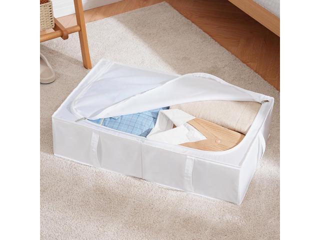 TYEERS Under Bed Storage Containers, Durable Fabric, Washable, Collapsible, Under Bed Storage Bins for Clothes, Blankets, Sheets, Shoes,...