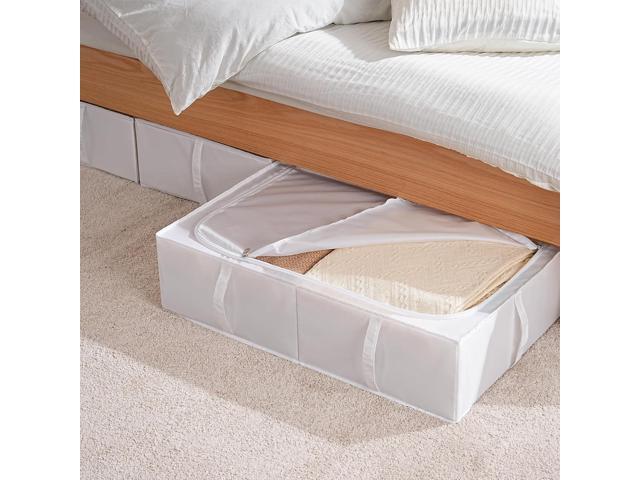 TYEERS Under Bed Storage Containers, Durable Fabric, Washable, Collapsible, Under Bed Storage Bins for Clothes, Blankets, Sheets, Shoes,...