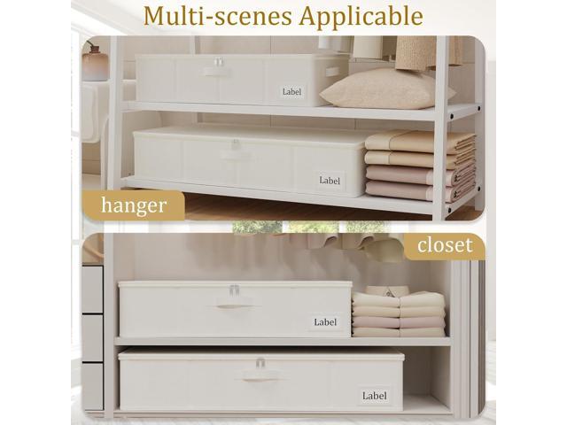 Yawinhe Underbed Bags, Storage Containers Bags with Lid, Foldable Blanket Bins, with Sturdy Zipper und Label Holders, for Clothing,...
