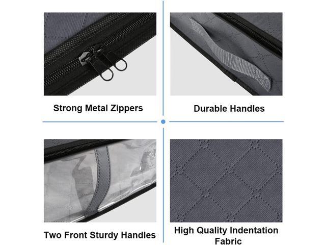 Under Bed Storage Containers, 4-Pack Large Capacity Underbed Storage Bags Organizer, Thick Fabric Storage Bins with Clear Window and Handles for...