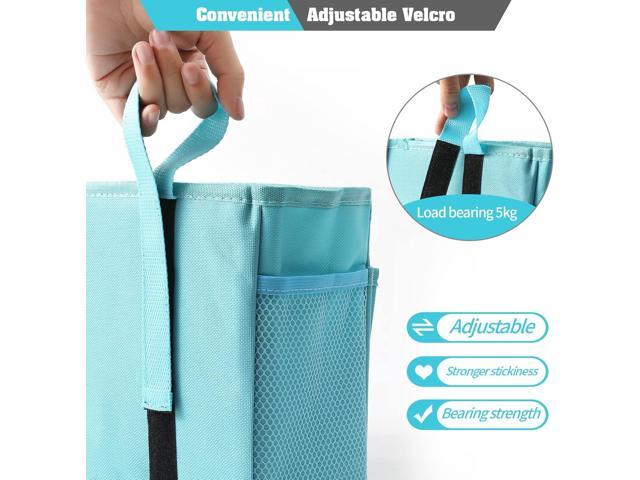 Bunk Bed Organizer, Bedside Caddy Hanging Bed Organizer Storage Bag with 4 Pockets and 2 Hooks, for College Dorm Rooms Bed, Hospital Bed, Baby Bed...