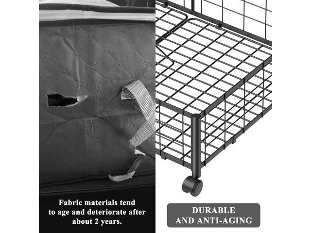Under Bed Storage with Wheels, 360° Rotating, No-Assembly Underbed Storage Containers, 1 PACK