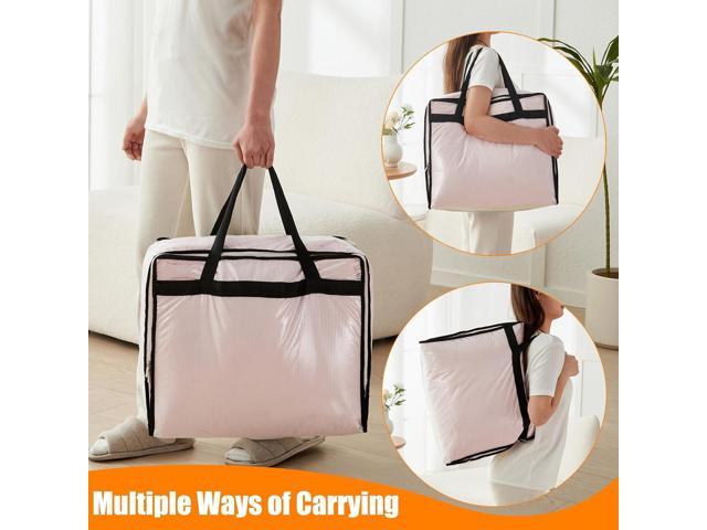 40L Clear Storage Bags for Blanket, Clothes, Comforter, Bedding, Sheet, Pillow - Closet Organizers and Storage Containers, Under Bed Storage Bag...