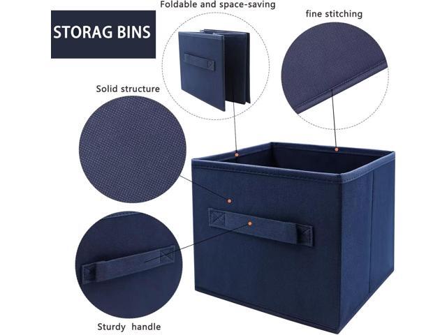 Storage bins collapsible storage bins,cube storage organizer Pack of 3 10.5 * 10.5 * 11inchFor home and office Collapsible Closet Shelf Organizers,...