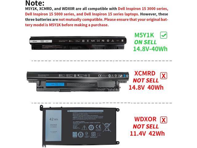 40WH M5Y1K 14.8V Battery for Dell Inspiron 14 15 17 5000 3000 Series 5559 5558 3551 3451 3558 i3558 3567 5755 5756 5458 5759 5758 5759 GXVJ3...