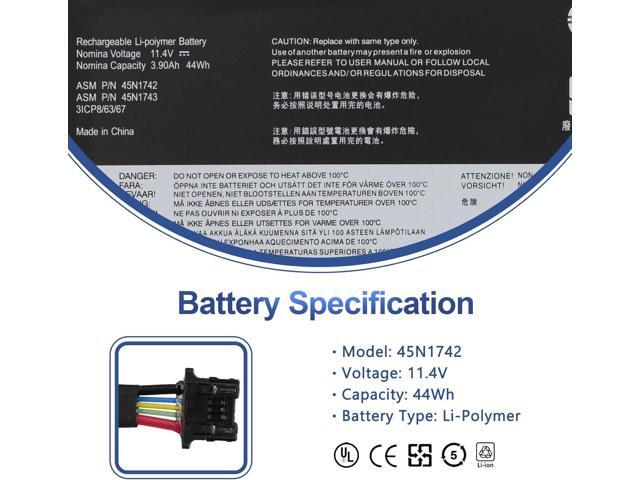 45N1742 45N1740 45N1741 45N1743 Laptop Battery Replacement for Lenovo ThinkPad T550 T550s T560 W550 W550s P50S Type 20CK 20CJ 20FH 20FJ 20E2 Series...
