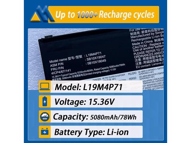 L19M4P71 Laptop Battery Replacement for Lenovo ThinkPad X1 Extreme P1 3rd Gen Series ThinkPad X1 Extreme 3rd Gen Notebook 5B10X19050 5B10X19047...