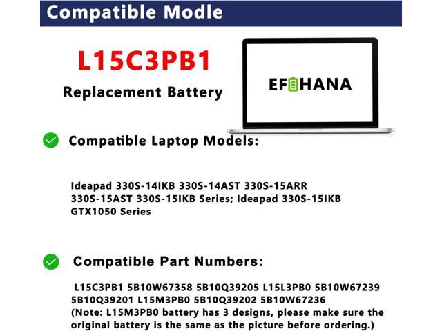L15C3PB1 Laptop Battery Replacement for Lenovo Ideapad 330S 330S-14IKB 330S-14AST 330S-15ARR 330S-15AST 330S-15IKB GTX1050 Series Notebook...
