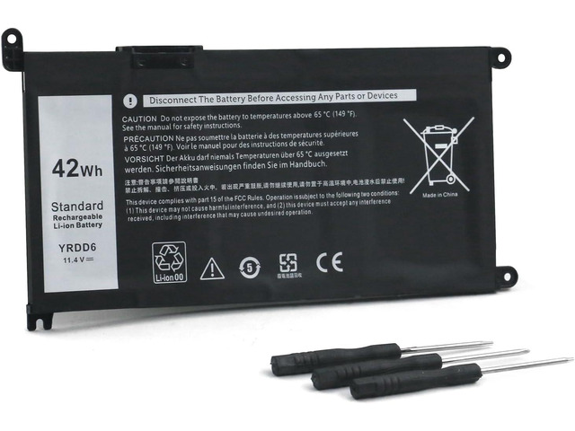 YRDD6 42Wh Laptop Battery Replacement for Dell inspiron 14 15 17 3000 3501 3582 3583 3584 3593 3493 3793 5480 5481 5482 5485 5491 5493 5584 5585...