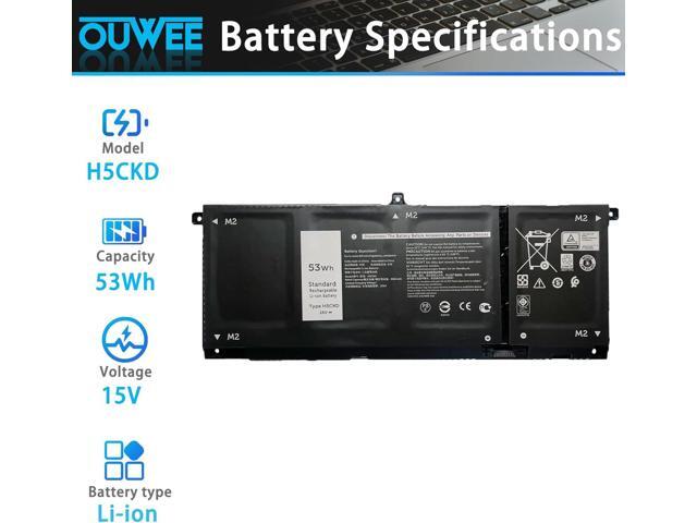H5CKD Battery Replacement for Dell Inspiron 5400 5406 7405 7300 7306 7500 7506 2-in-1 Silver 5300 5301 5401 5402 5408 5409 5501 5502 5508 5509...