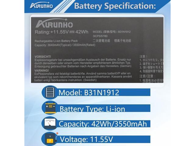 B31N1912 C31N1912 42Wh Laptop Battery Replacement for Asus VivoBook 14 E410 E410KA E410MA E510 L410 L410MA L510MA Series Laptop 3ICP5/57/80 11.55V