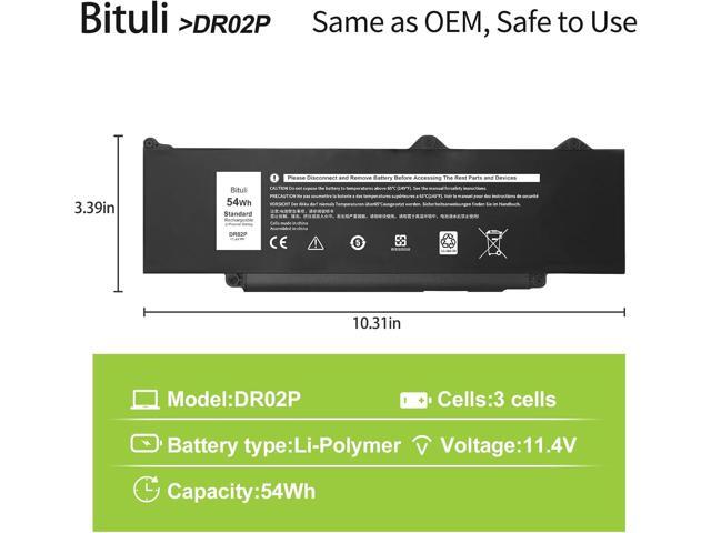 R73TC DR02P Laptop Replacement Battery for Dell Latitude 5440 5450 5540 5550 / Precision 3480 3490 3580 3590 Series 803W6 0803W6 2X1V9 02X1V9 54Wh...
