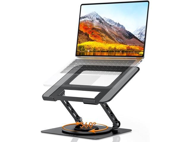 TECKNET Laptop Stand for Desk, 360 Rotating Base, Ergonomic Foldable Computer Stand for Laptop Riser Height Adjustable, Compatible with MacBook...