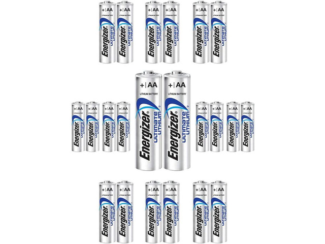 24x Energlzer AA Lithium Batteries Ultimate L91 Exp:2038 USA Wholesale Lot