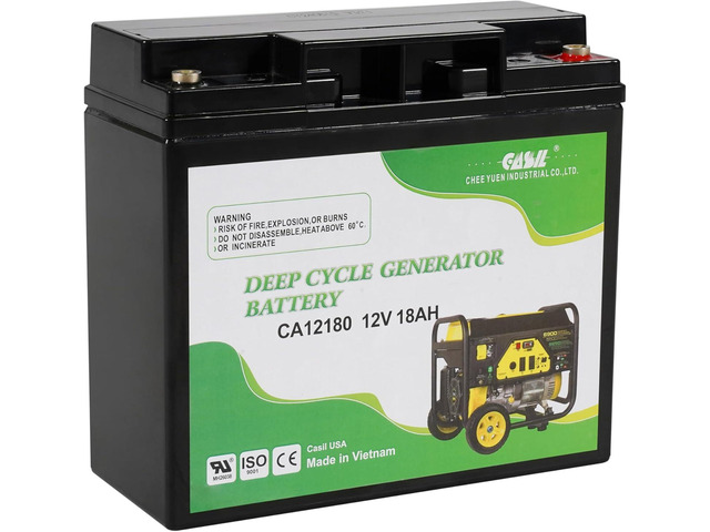 Casil 12V 18Ah Deep Cycle Generator Battery Reliable Replacement for Champion, Generac, Duromax, and Briggs & Stratton Generators AGM SLA Replaces...