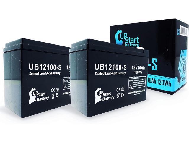 2 Pack Replacement for Enduring CB10-12 Battery - Replacement UB12100-S Universal Sealed Lead Acid Battery (12V, 10Ah, 10000mAh, F2 Terminal, AGM,...