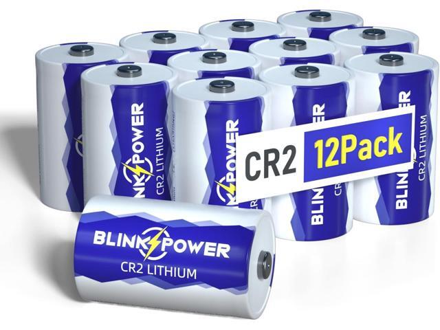 Blinkspower CR2 3V Lithium Battery 12 Pack, 900mAh CR2 Battery, Long Lasting for Golf Range Finder, Detectors, Temperature Sensor Non-Rechargeable