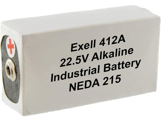 Exell Battery 412A 22.5V Alkaline Battery Fits Replaces Galvanometer, Military Multimeter AN/URM-105, Simpson 269AF, Ray-0-Vac 516, 15F20, 215,...
