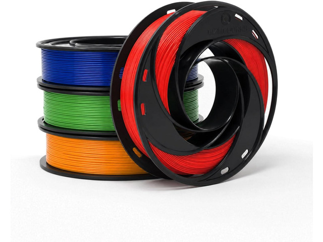 Gizmo Dorks PLA Filament for 3D Printers 1.75mm 200g, 4 Color Pack Multicolor (Original-Blue, Green, Orange, Red)