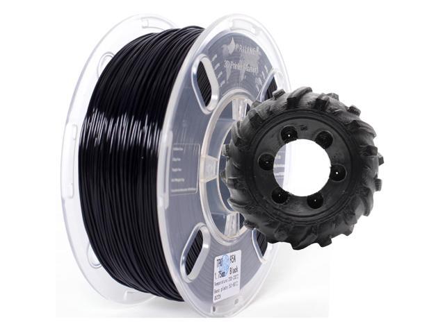 TPU Filament,PRILINE High Flow/High Speed Printing 95A TPU Flexible Soft 3D Printer Filament 1KG 1.75mm Spool,Support Fast Printing, Black