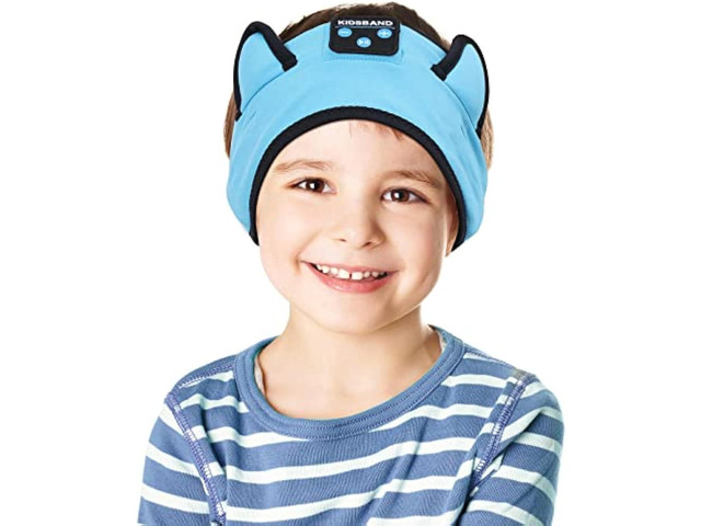 KIDSBAND Kids Headphones Bluetooth Headband Adjustable, Wireless Sleep Headphones for Kids with Wired Playback 3.5 MM Jack for...