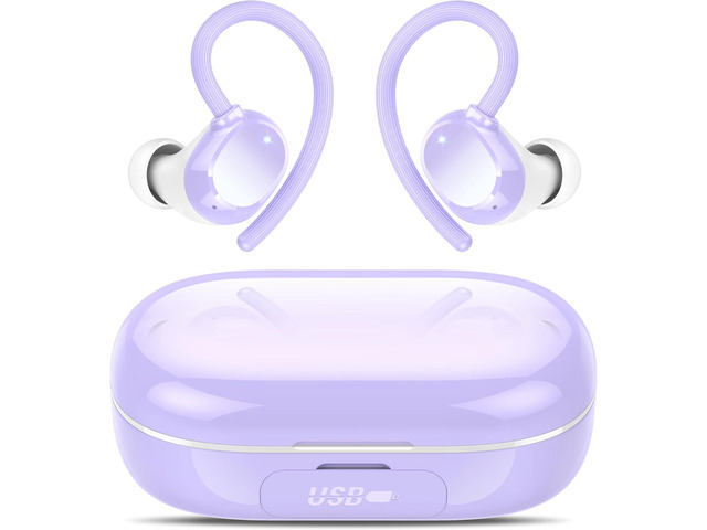 sprtoybat Wireless Bluetooth Earbuds Sport 128H Playtime New Bluetooth 5.3 Headphones with LED Display Powerful Bass Over Ear Earphones with...