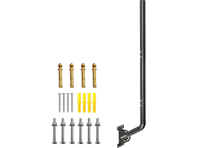 40' Heavy Duty Adjustable Antenna Wall Mount Iron Spray Paint J-Pole Solid Mast Bracket for Starlink (Adapter Required), TV Antennas, Weather...