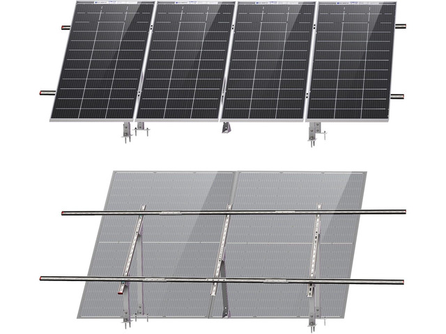 ECO-WORTHY Upgraded Solar Ground Mount Adjustable Multi-Pieces Solar Panel Mounting Brackets Kit System for 4pcs 200W/3pcs 300W/2pcs 400W Solar...