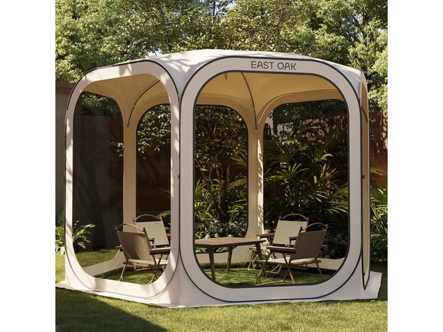 East Oak Pop up Screen Tent with Mosquito Netting, Portable Screen House Canopy Shelter, 10 x 10 FT Instant Screen Gazebo & UPF 50+ UV Protection...