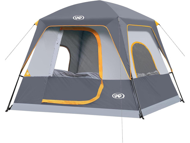 UNP 2/4/6/8 Person Tent, Portable Cabin Tent, Camping Tent 4-Person Easy Set Up, Waterproof with Top Rainfly for Outdoor Camping/Hiking