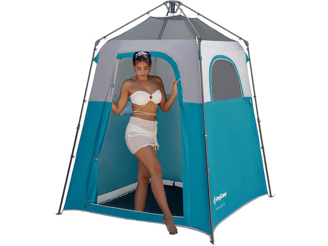 KingCamp Instant Shower Tent, Portable Superior Stable Privacy Shelter, Large Room Outdoor Toilet Tent with Floor for Beach, Camping & Hiking,...