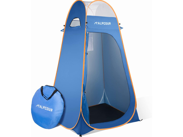 Alpcour Portable Pop Up Tent Privacy Tent for Portable Toilet, Shower and Changing Room for Camping and Outdoors Spacious, Extra Tall and...